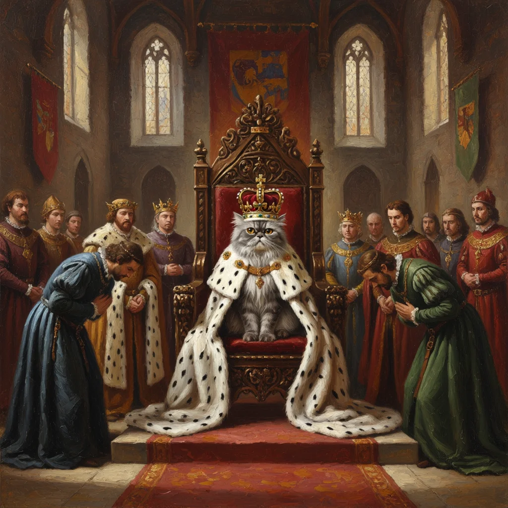 Persian Cat Royal Portrait: Transform Your Cat into Royalty 👑